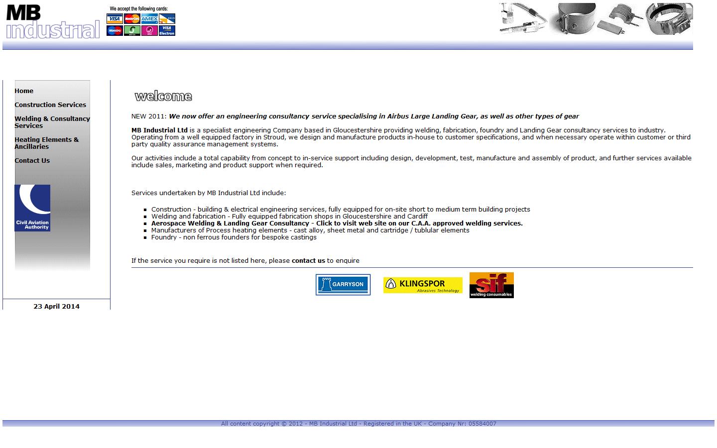 MB Industrial Ltd Website