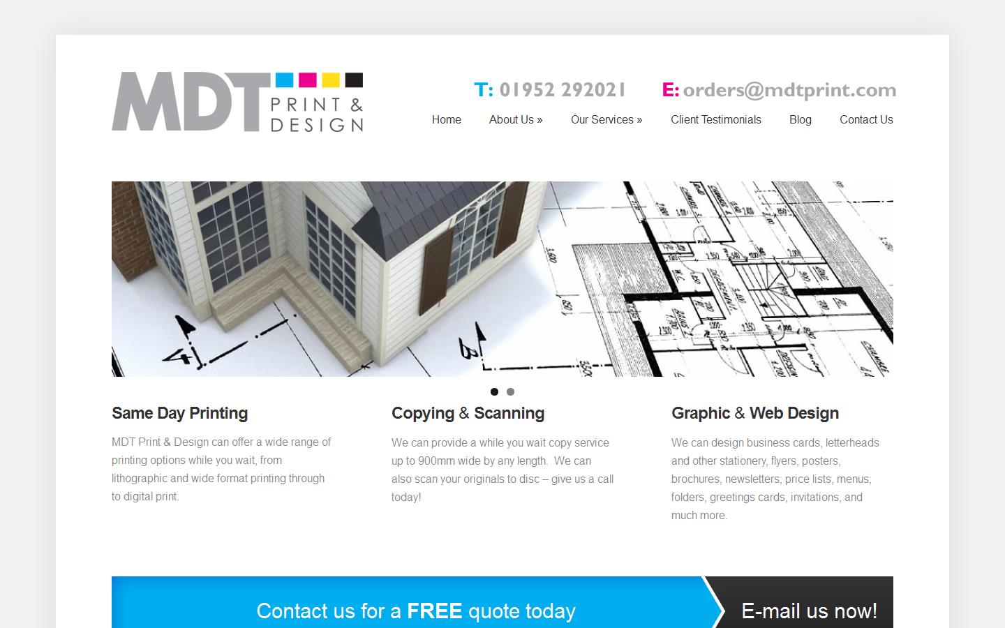 M D T Reprographics - Telford Website