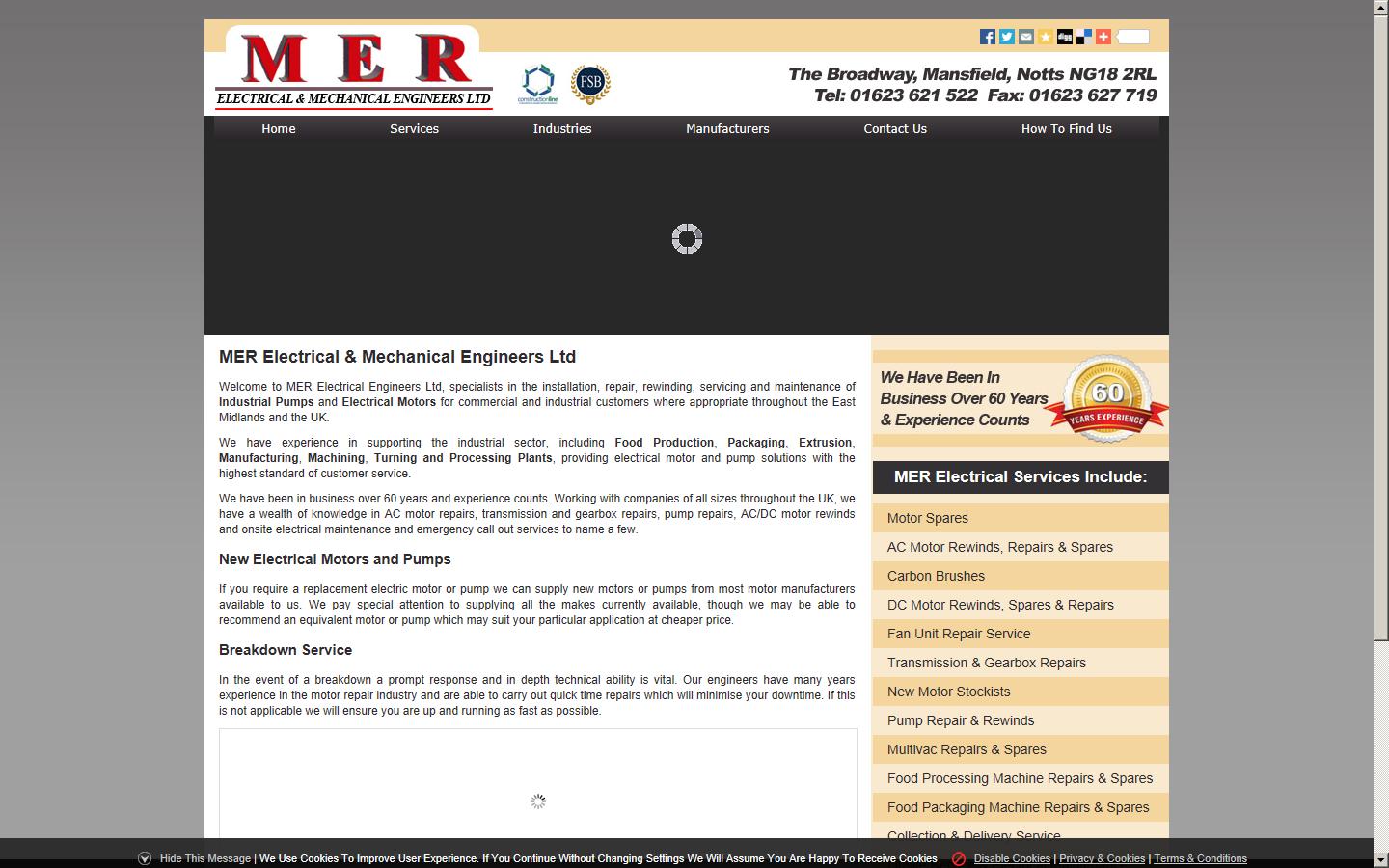 MER Electrical & Mechanical Engineers Ltd  Website