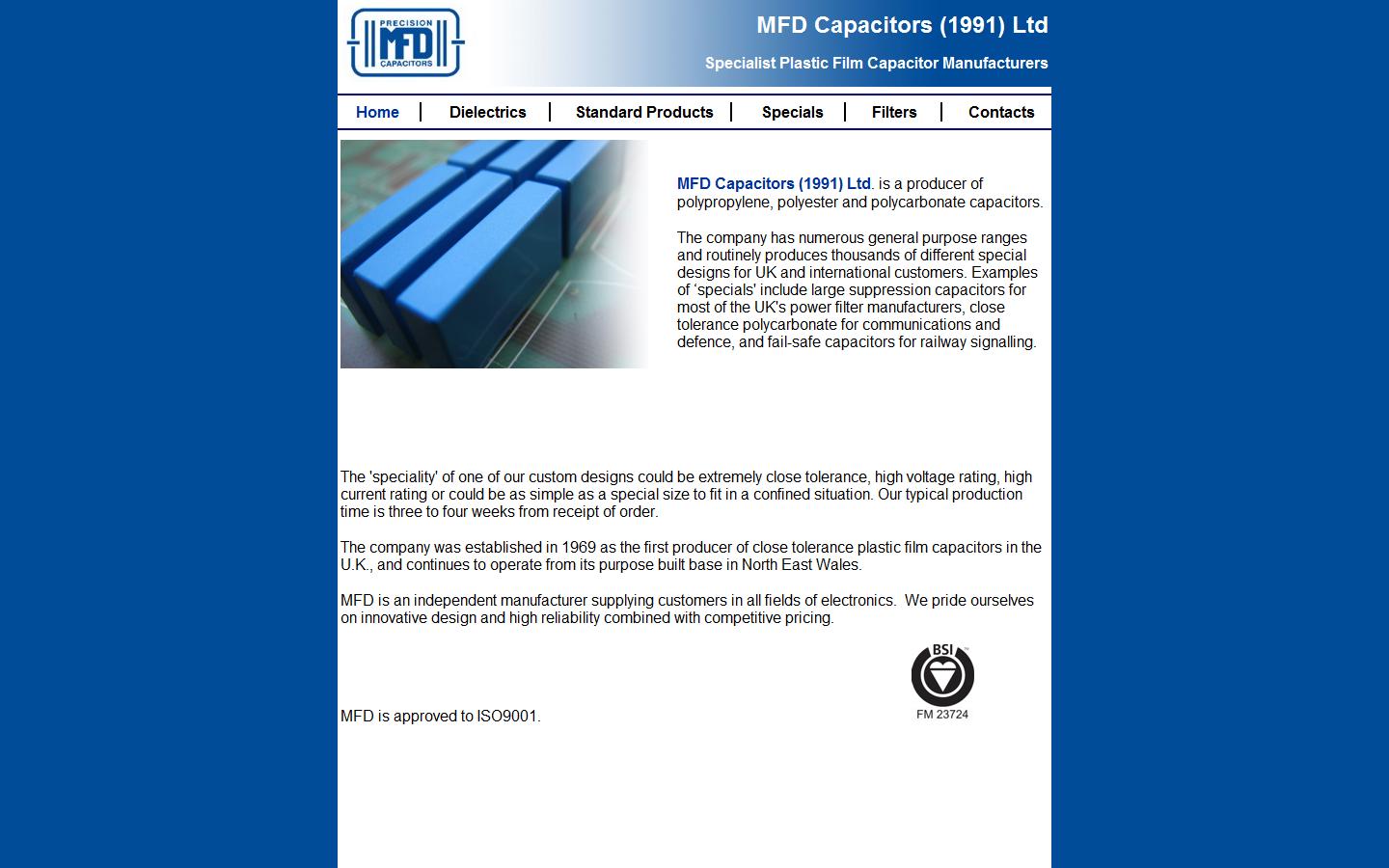 MFD Capacitors (1991) Ltd Website