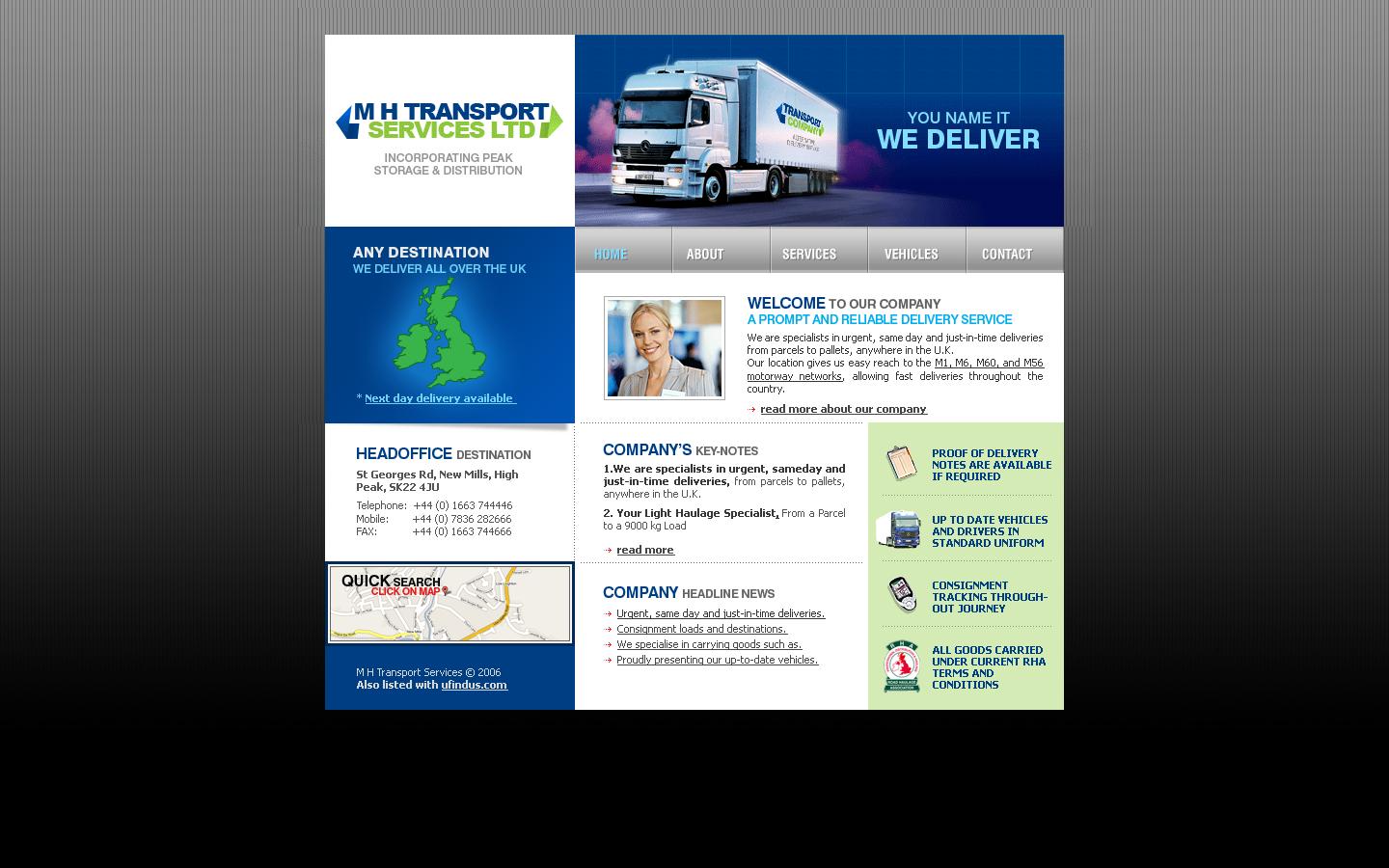 M.H Transport Services Ltd Website