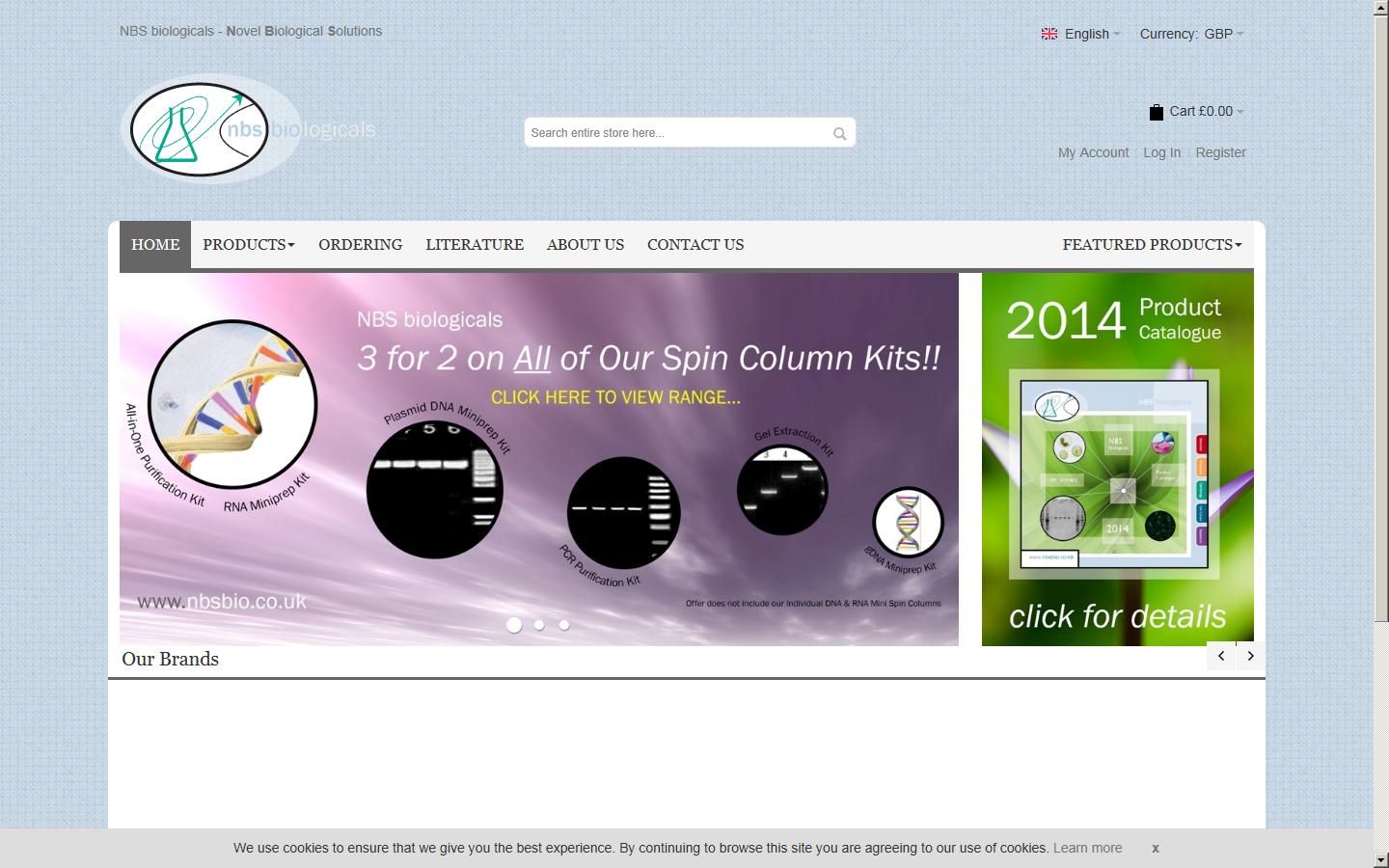 NBS Biologicals Ltd. Website