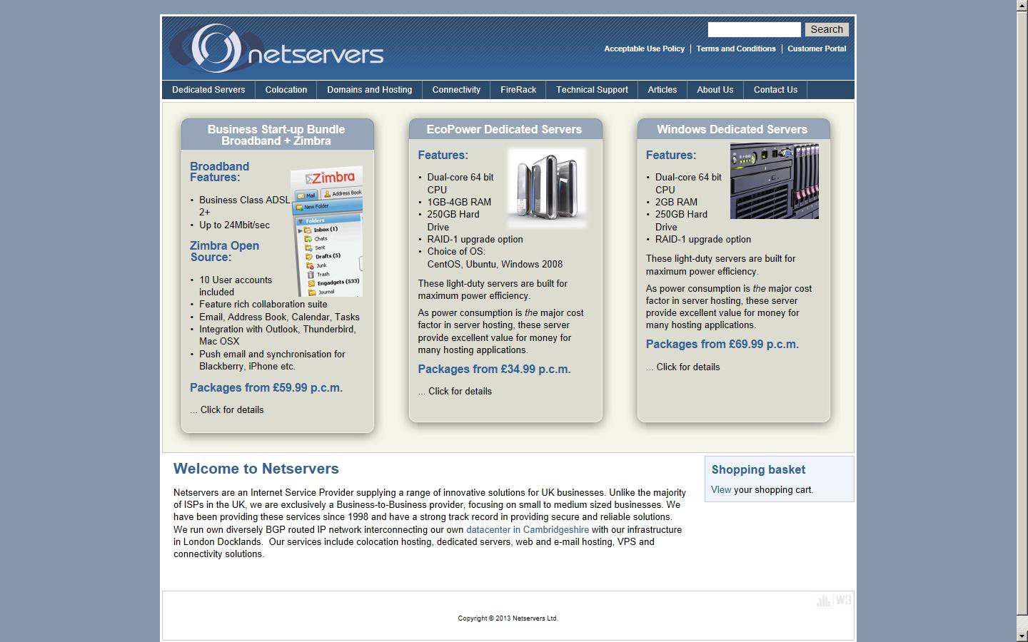 Netservers Ltd. Website