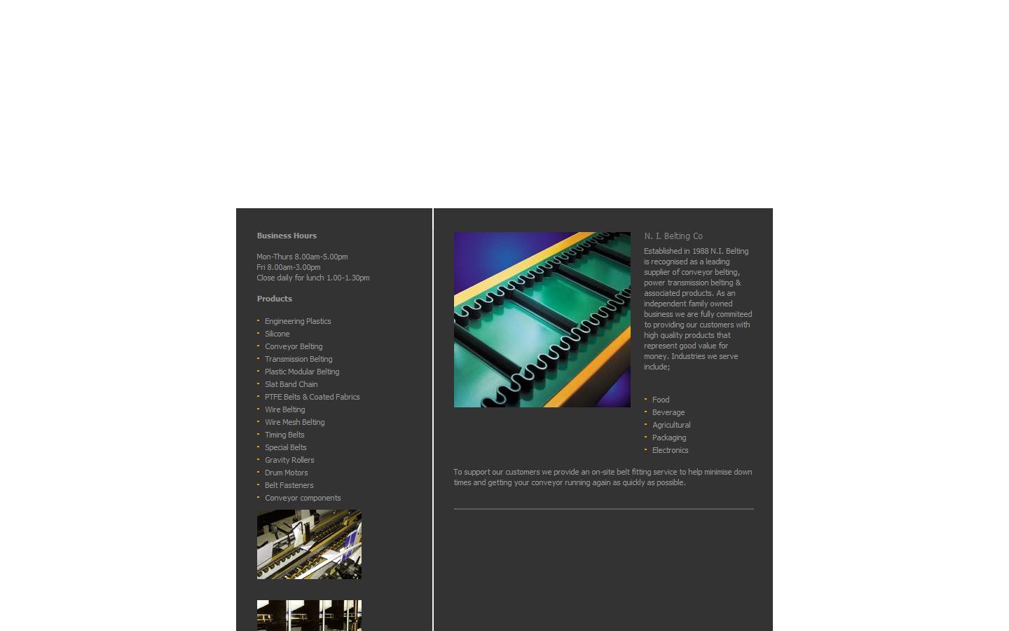 N. I. Belting Co. Website