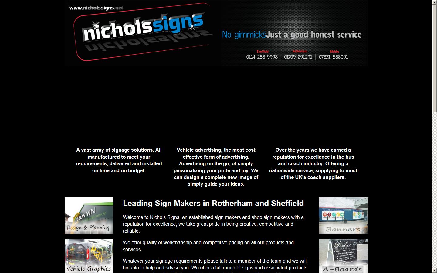 Nichols Signs Ltd Website