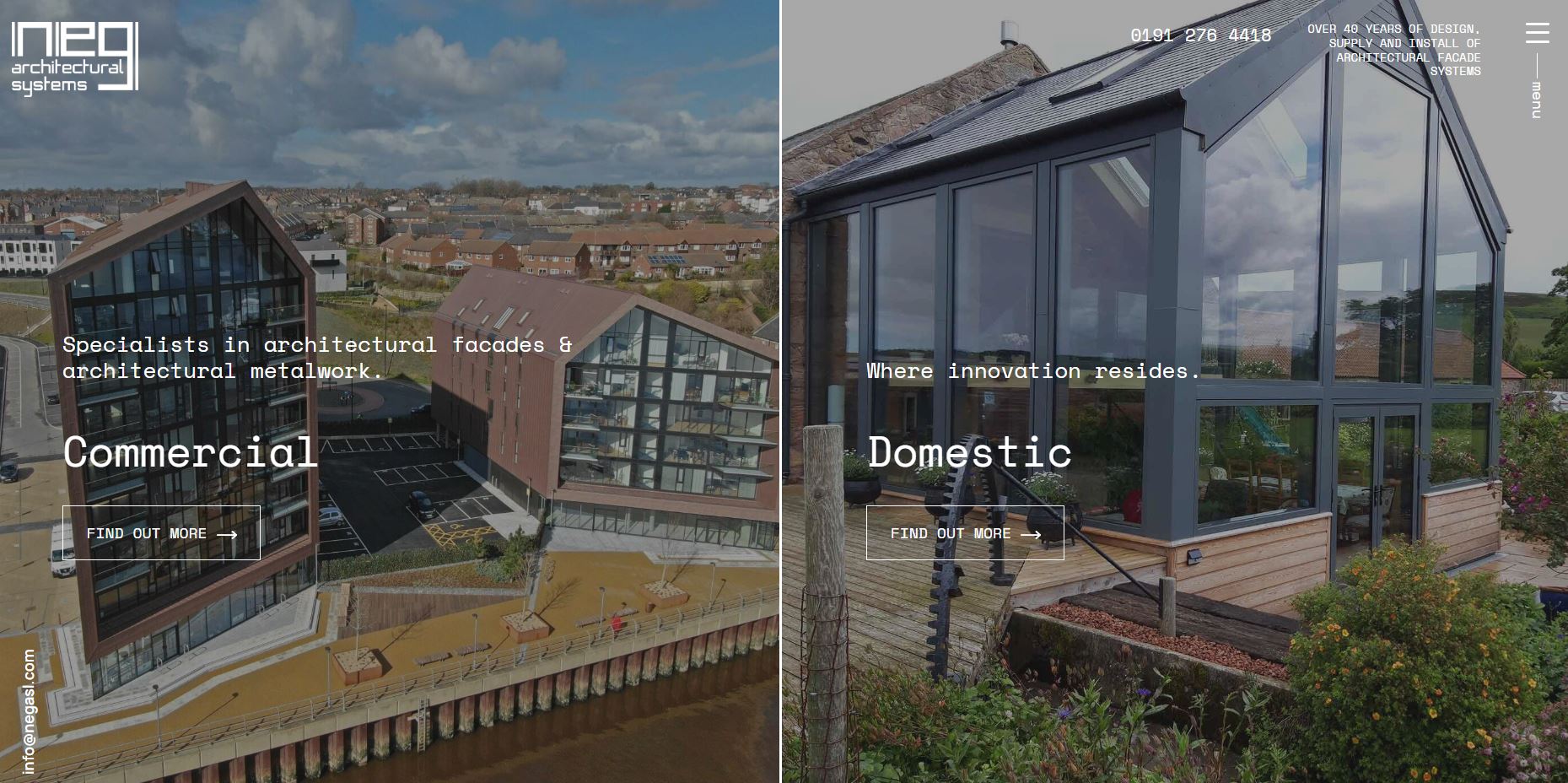 Neg Architectural Systems Website