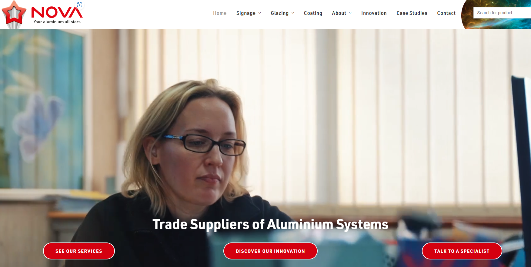 Nova Aluminium Systems Ltd Website