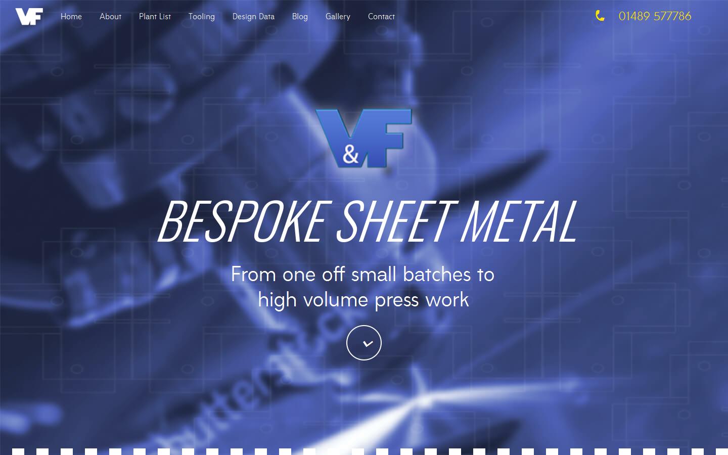 V&F Sheet Metal Co Ltd Website