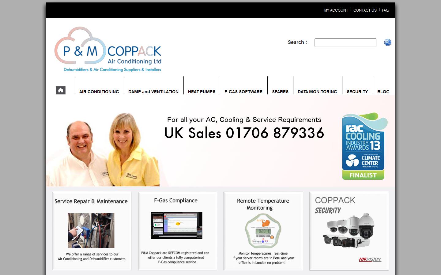 P&M Coppack Air Conditioning Ltd Website