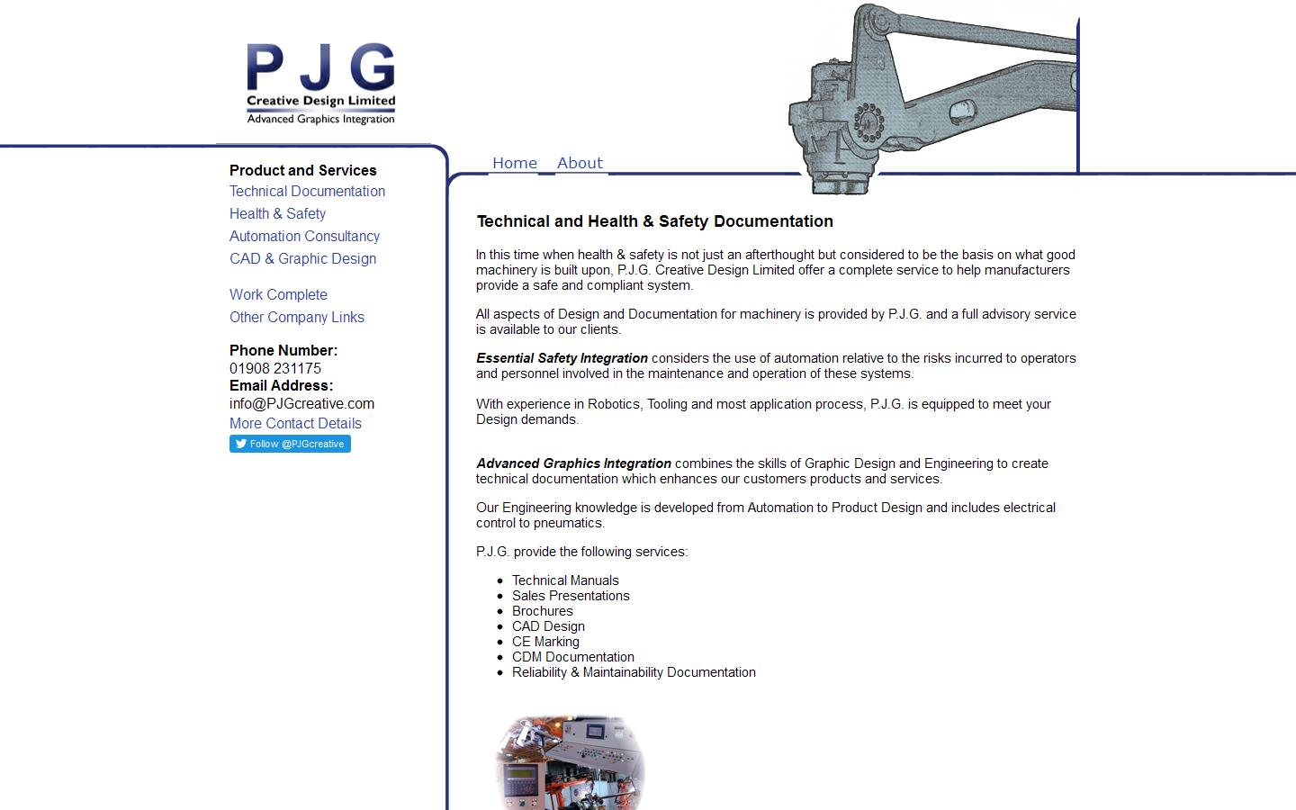 P J G Creative Design Ltd Website