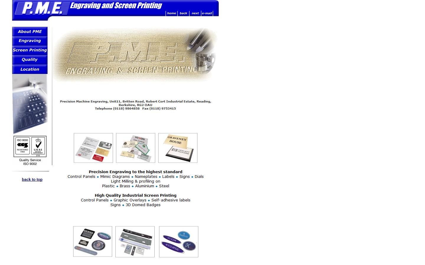 Precision Machine Engraving  Website