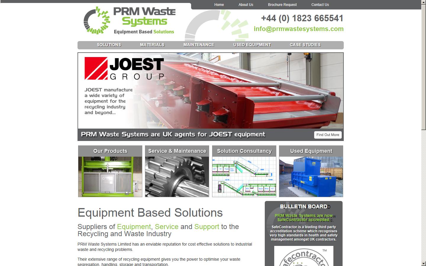 P R M Waste Systems Ltd Website