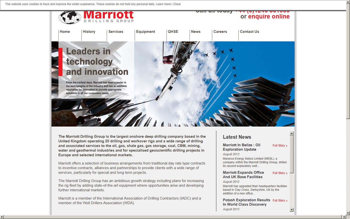 PR Marriott Drilling Ltd Website