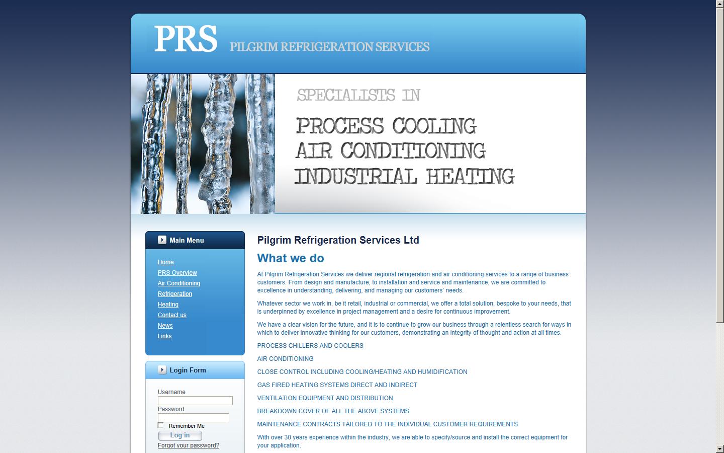Pilgrim Refrigeration Services Ltd Website