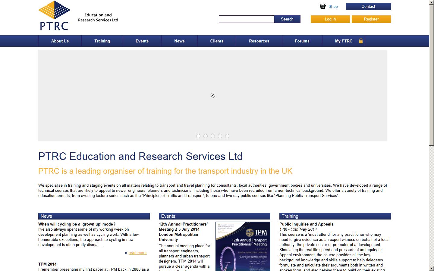 PTRC Education and Research Services Limited Website