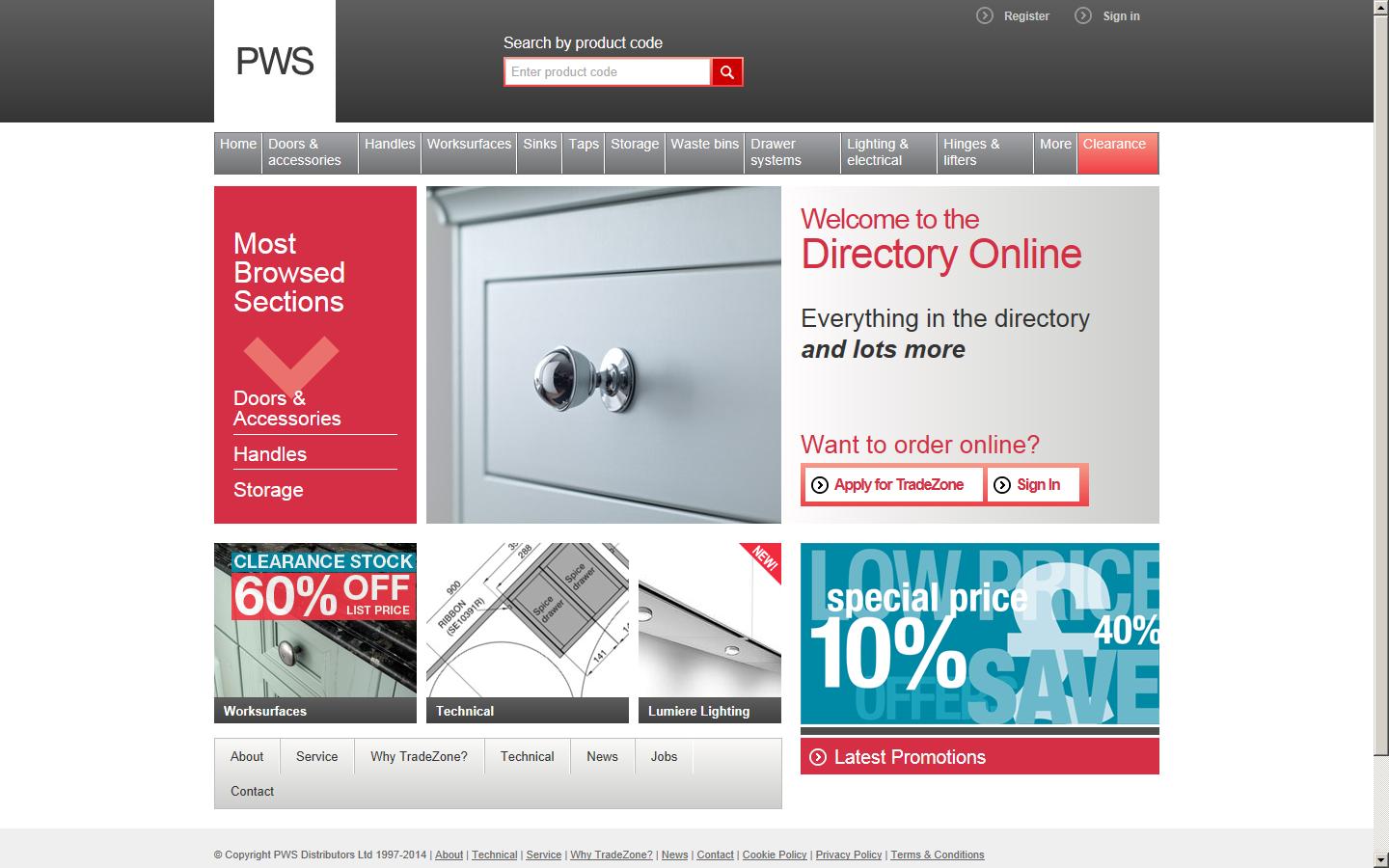 PWS Distributors Ltd Website