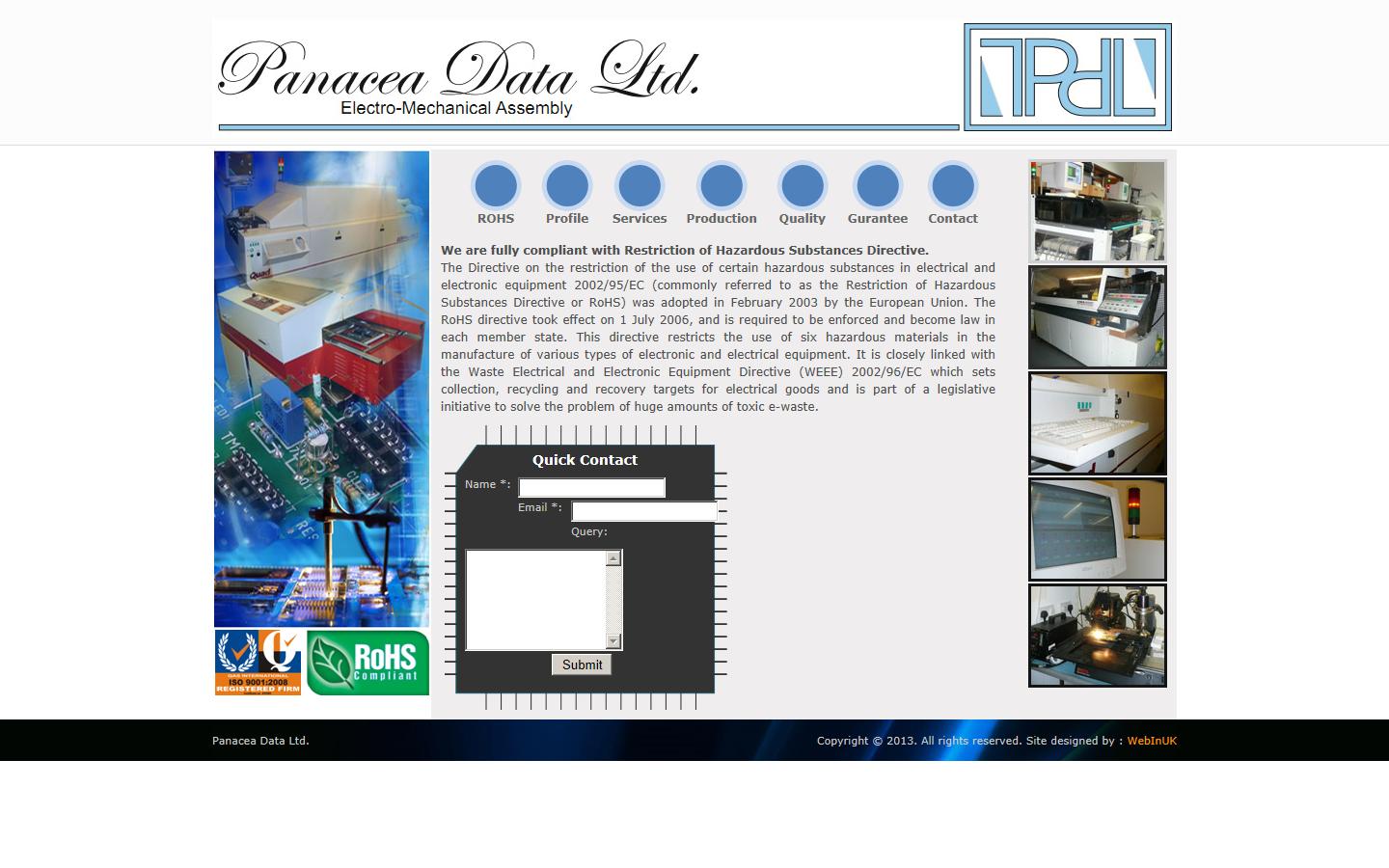 Panacea Data Ltd.  Website