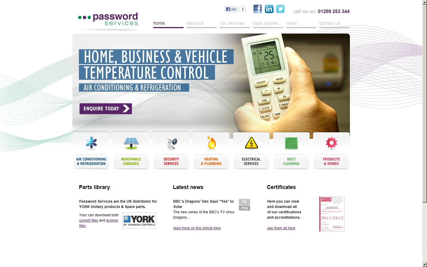 Password Services Ltd Website