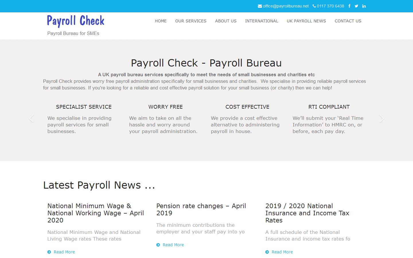 Payroll Check (Bureau) Ltd Website