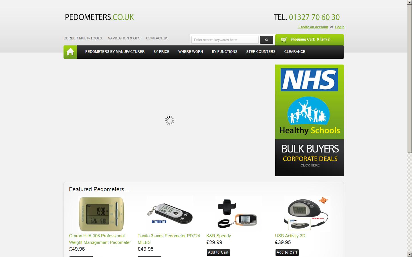 Pedometers International Ltd  Website