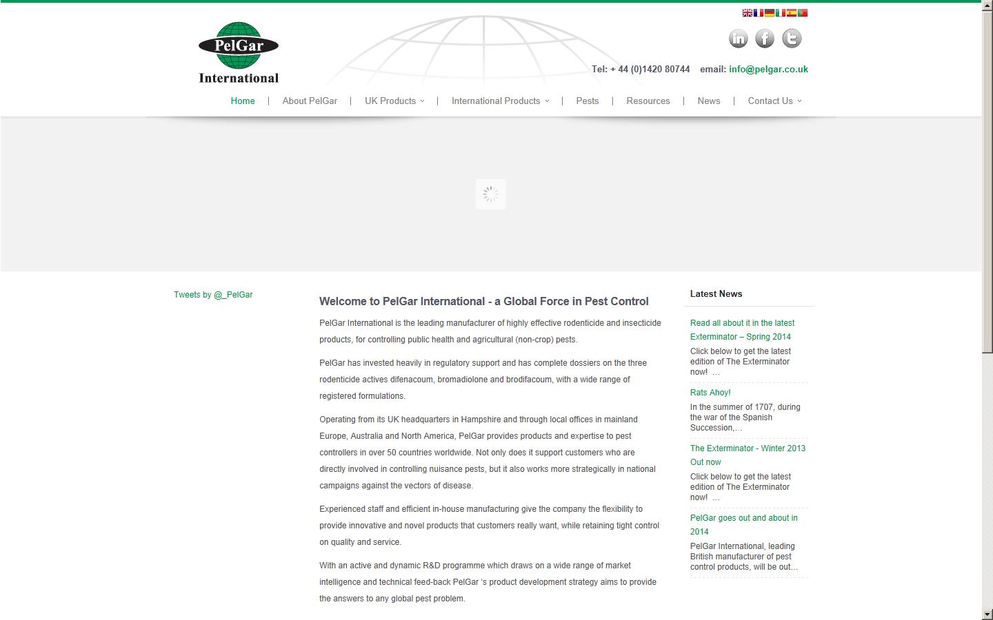 PelGar International Ltd Website