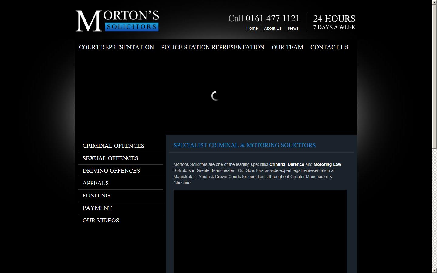 Mortons Solicitors Website