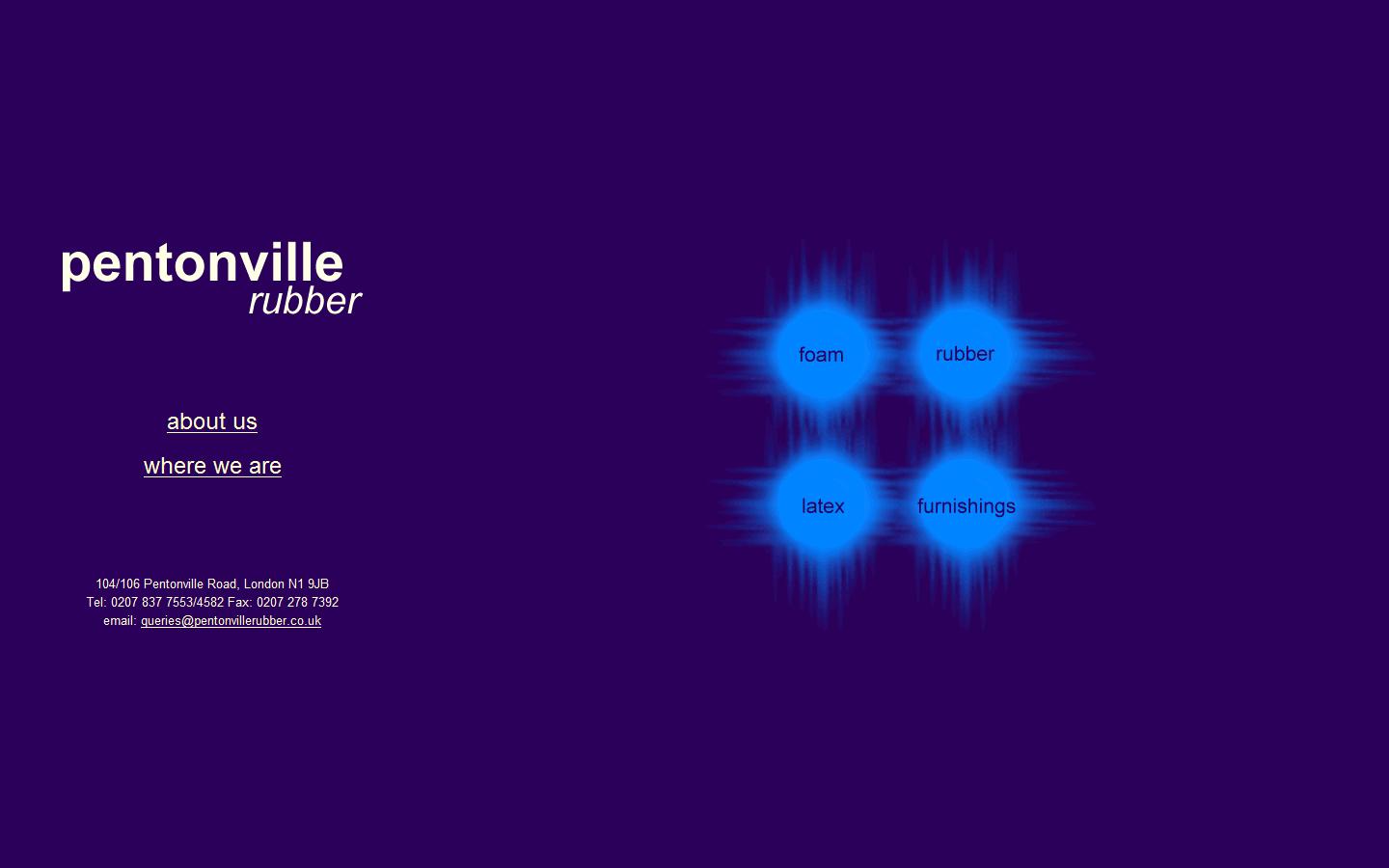 Pentonville Rubber Products Ltd  Website