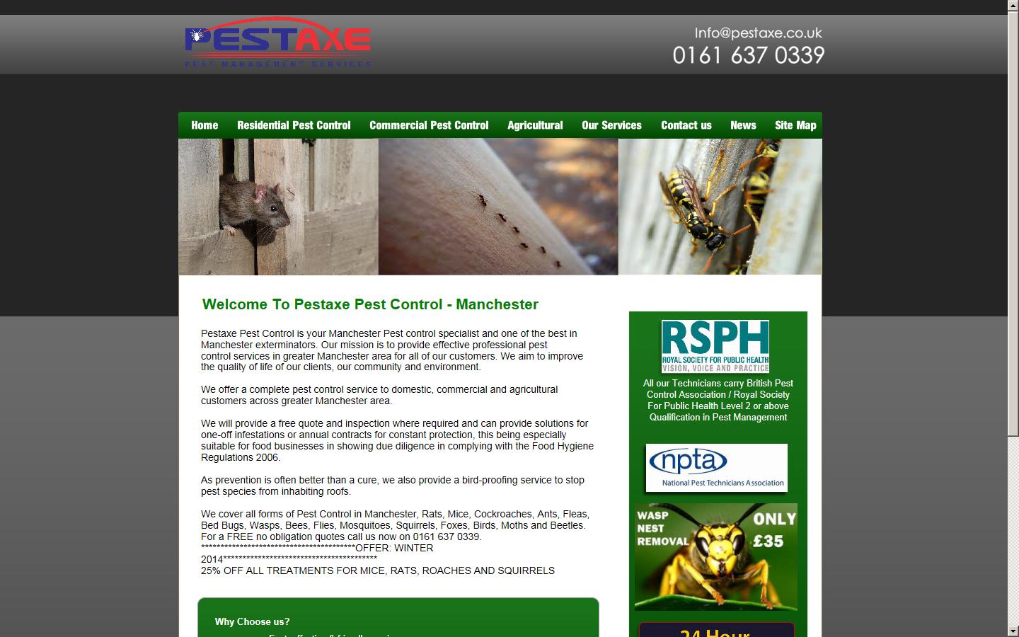 Pestaxe Ltd Website