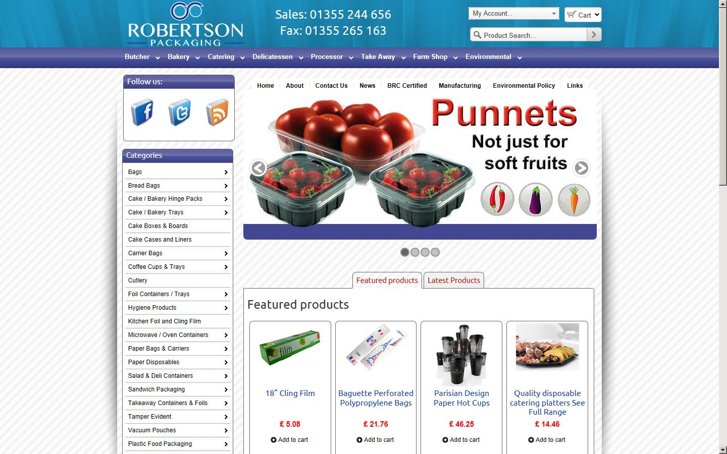 CS Robertson Packaging Website