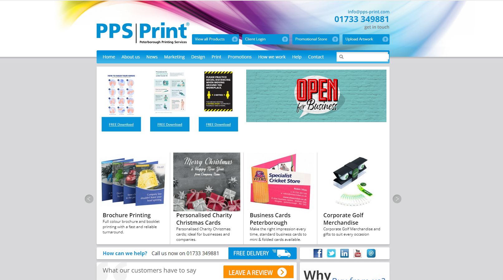 Peterborough Printing Services Limited Website