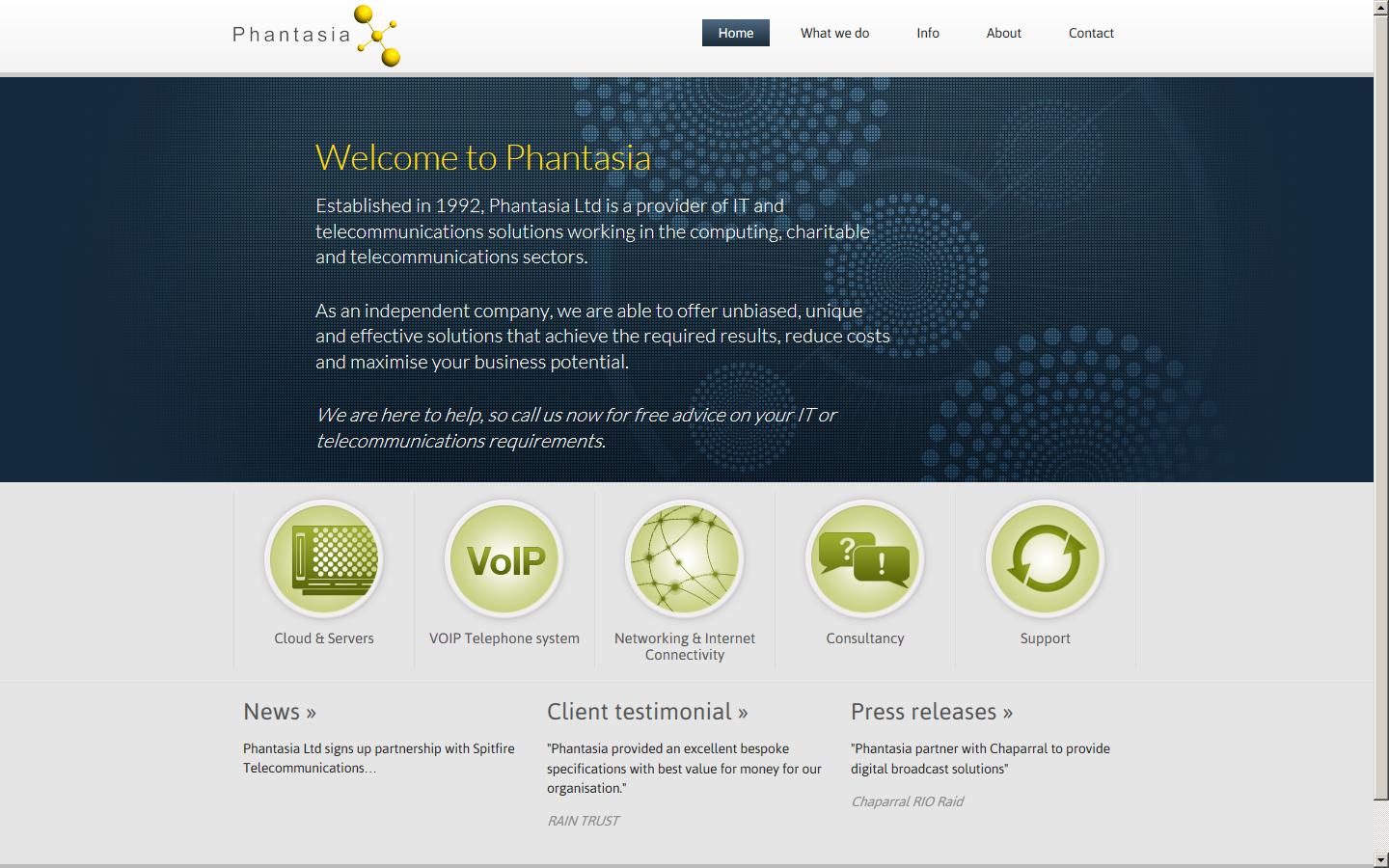 Phantasia Ltd Website