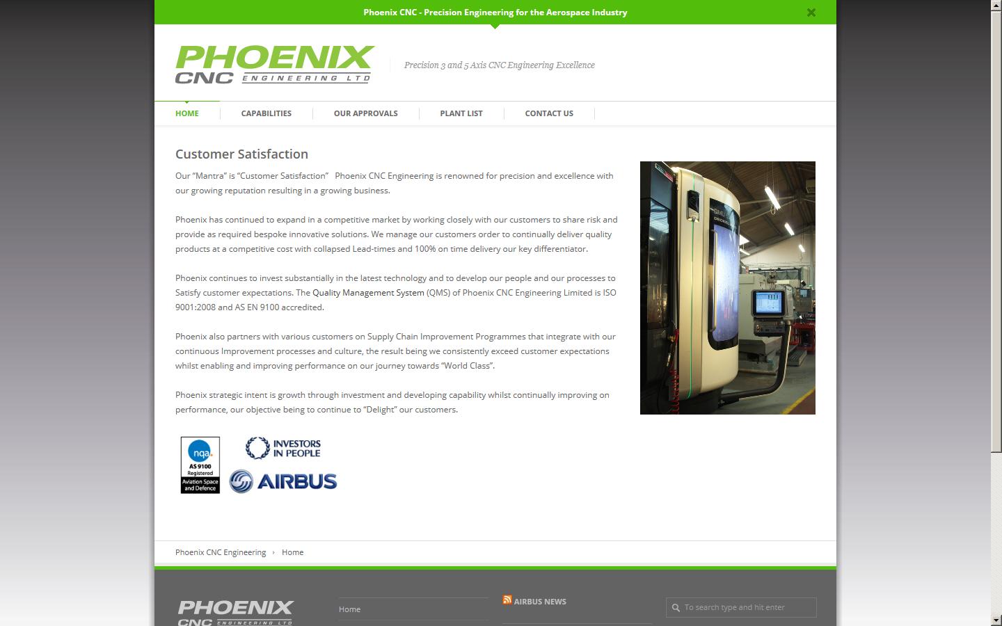 Phoenix C N C Engineering Website