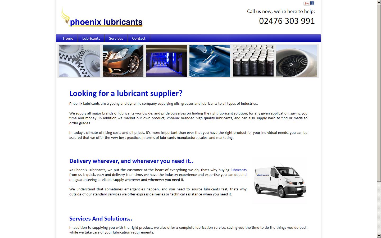 Phoenix Lubricants Website