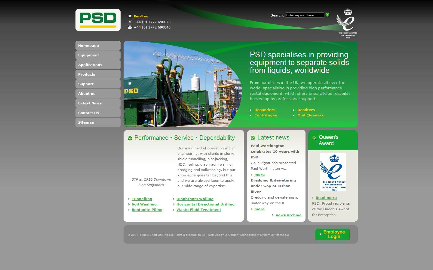 Pigott Shaft Drilling Ltd Website