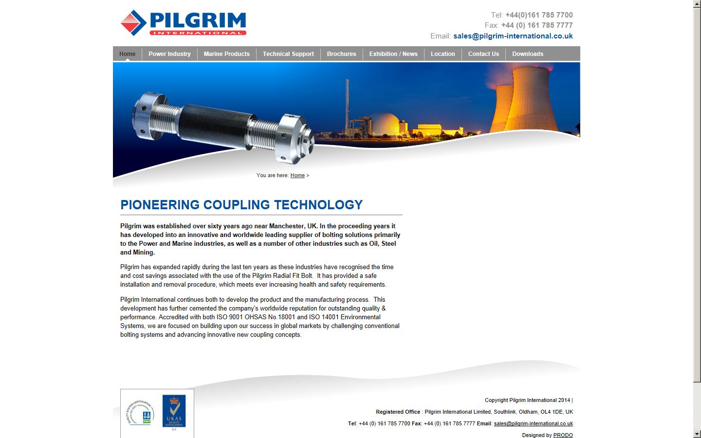 Pilgrim International Limited Website