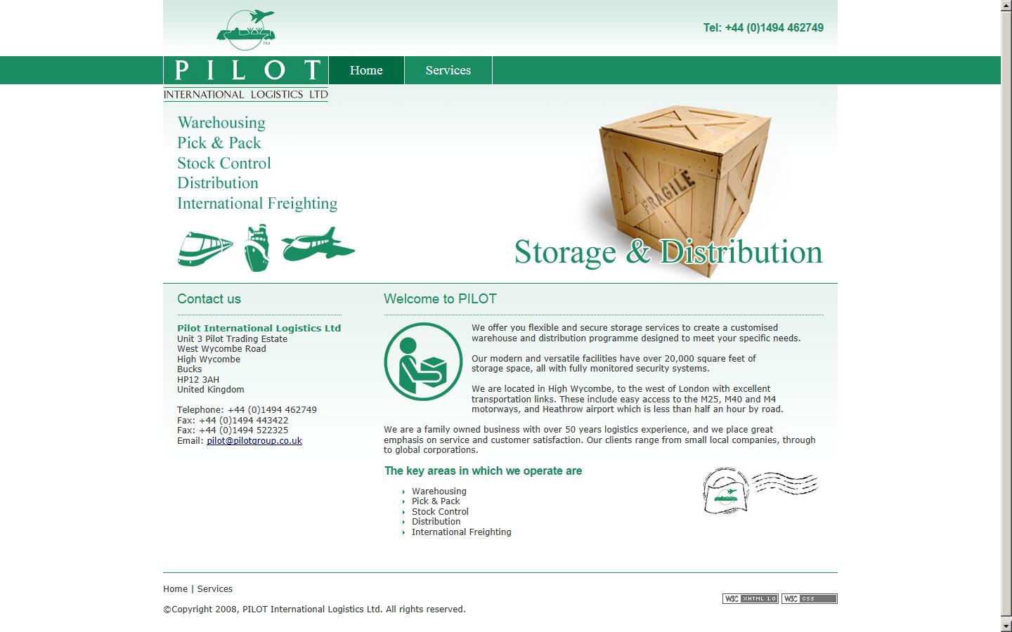 Pilot International Logistics Ltd Website