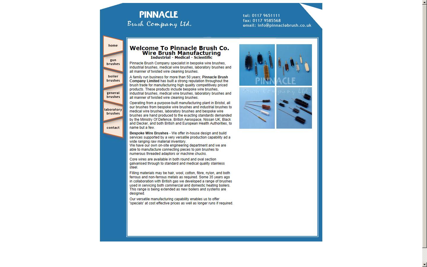 Pinnacle Brush Co. Ltd Website