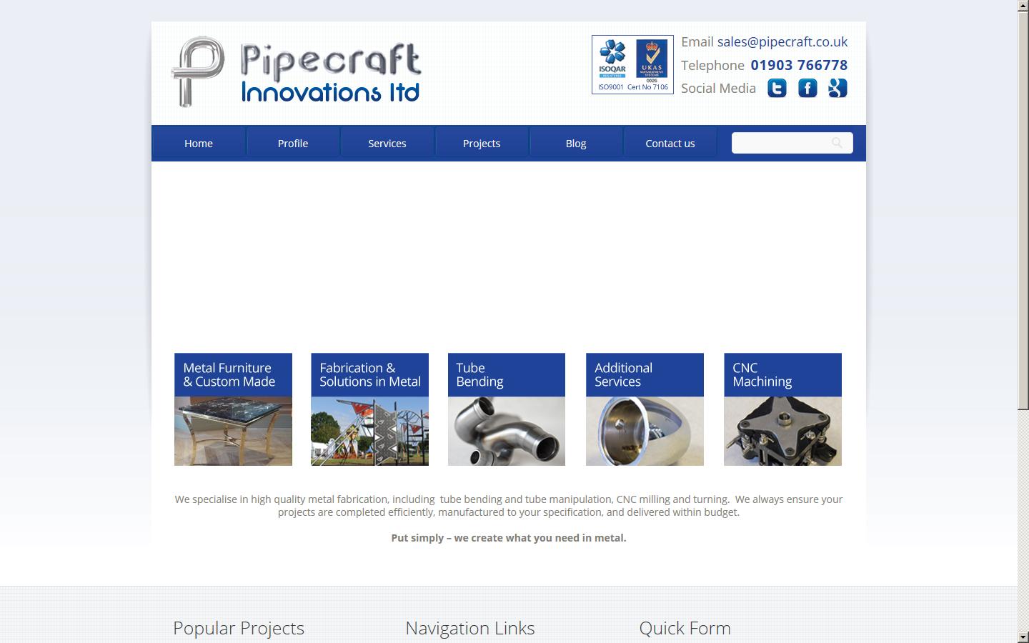 Pipecraft Website