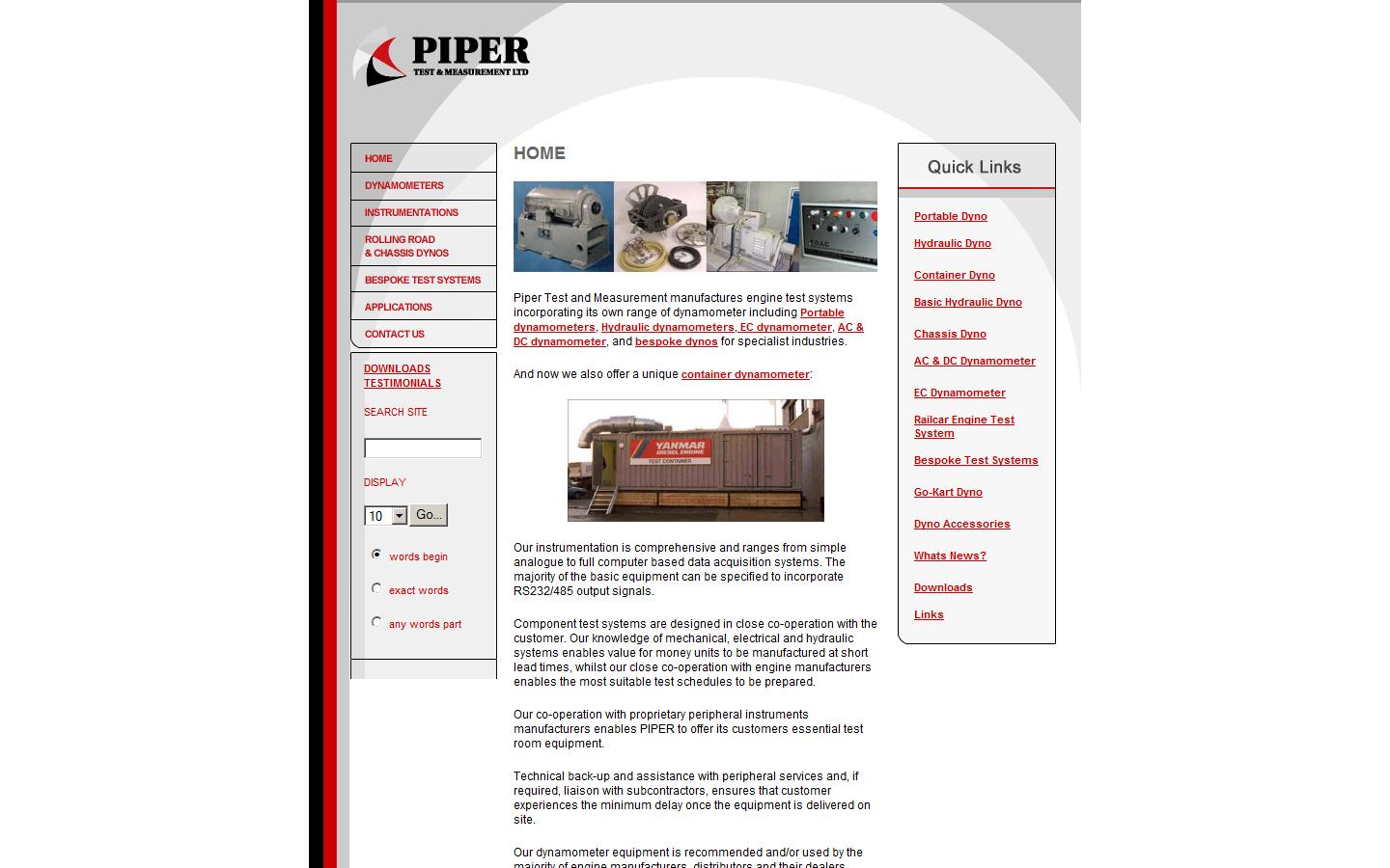Piper Test and Measurement Website