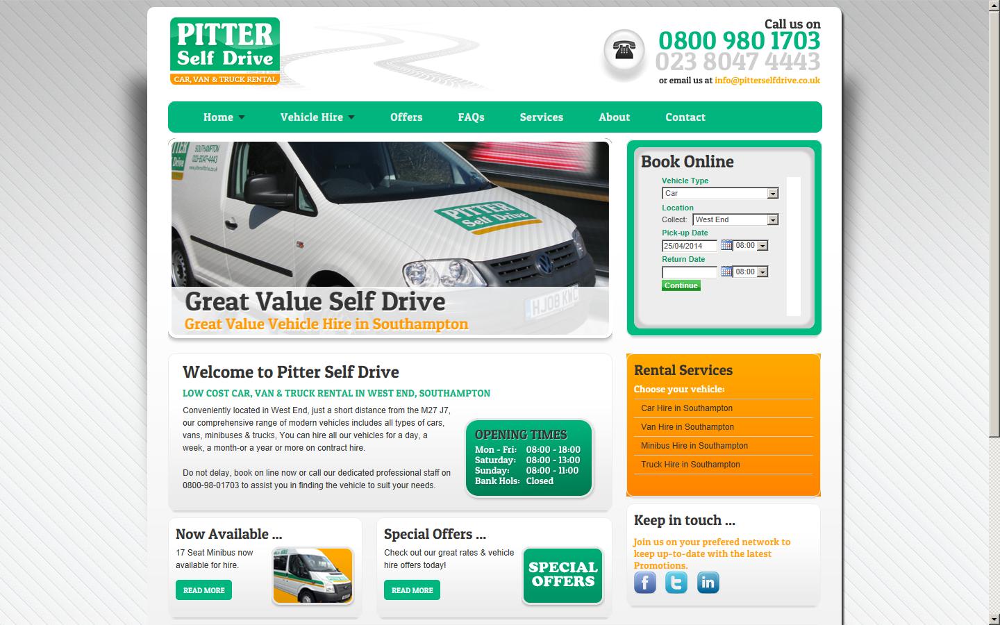 Pitter - Self Drive Website