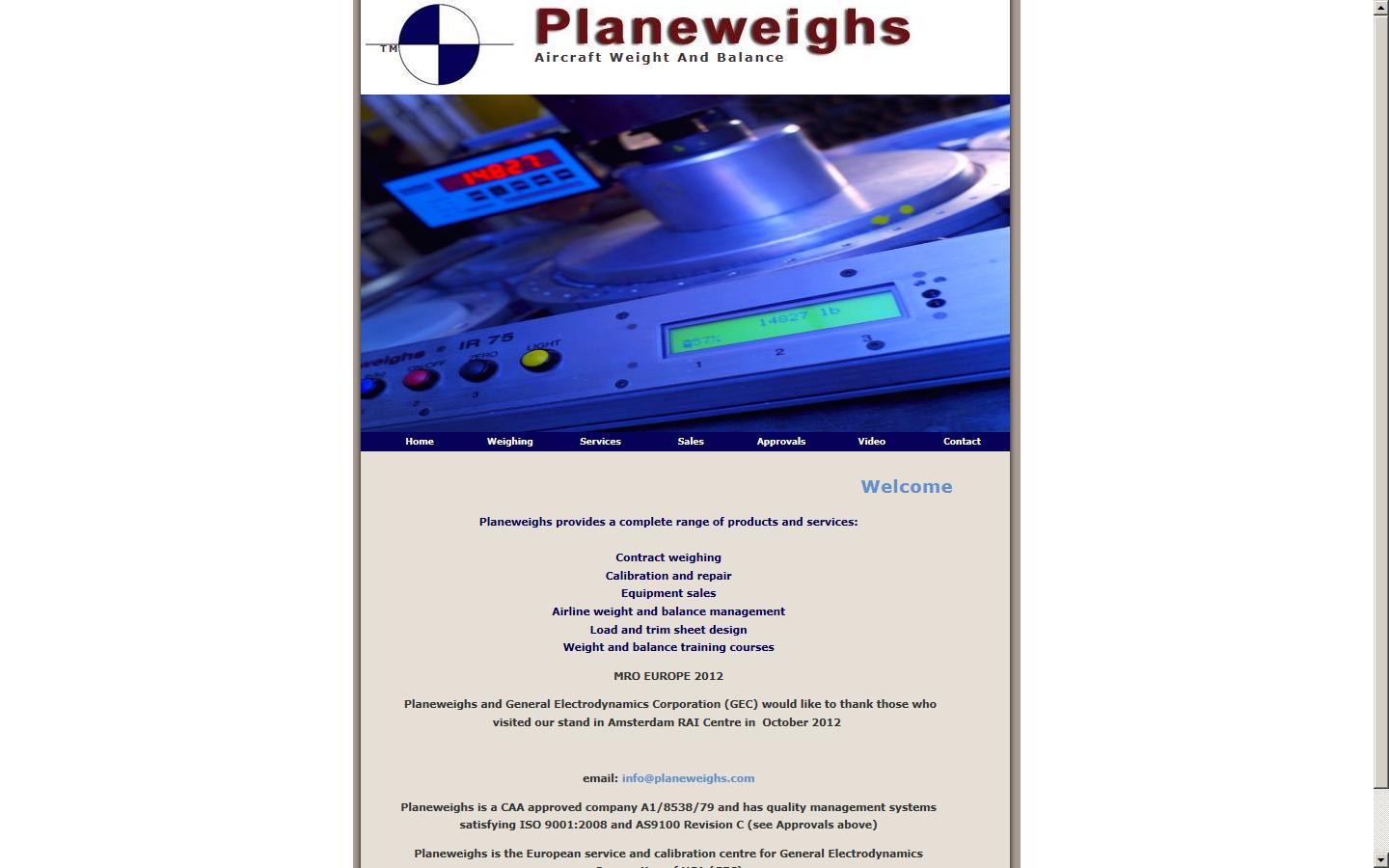 Planeweighs Limited Website