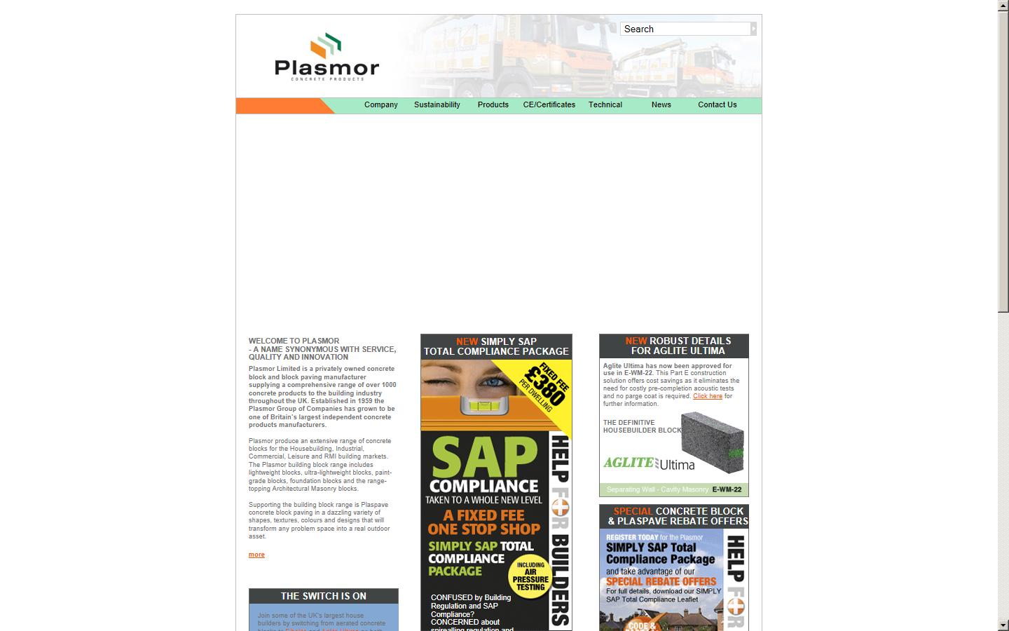 Plasmor Limited Website