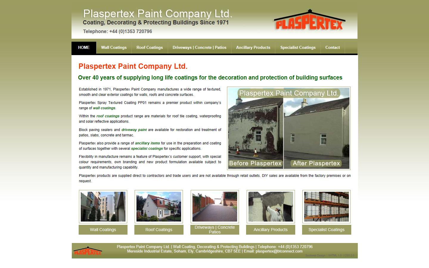 Plaspertex Paint Company Ltd. Website