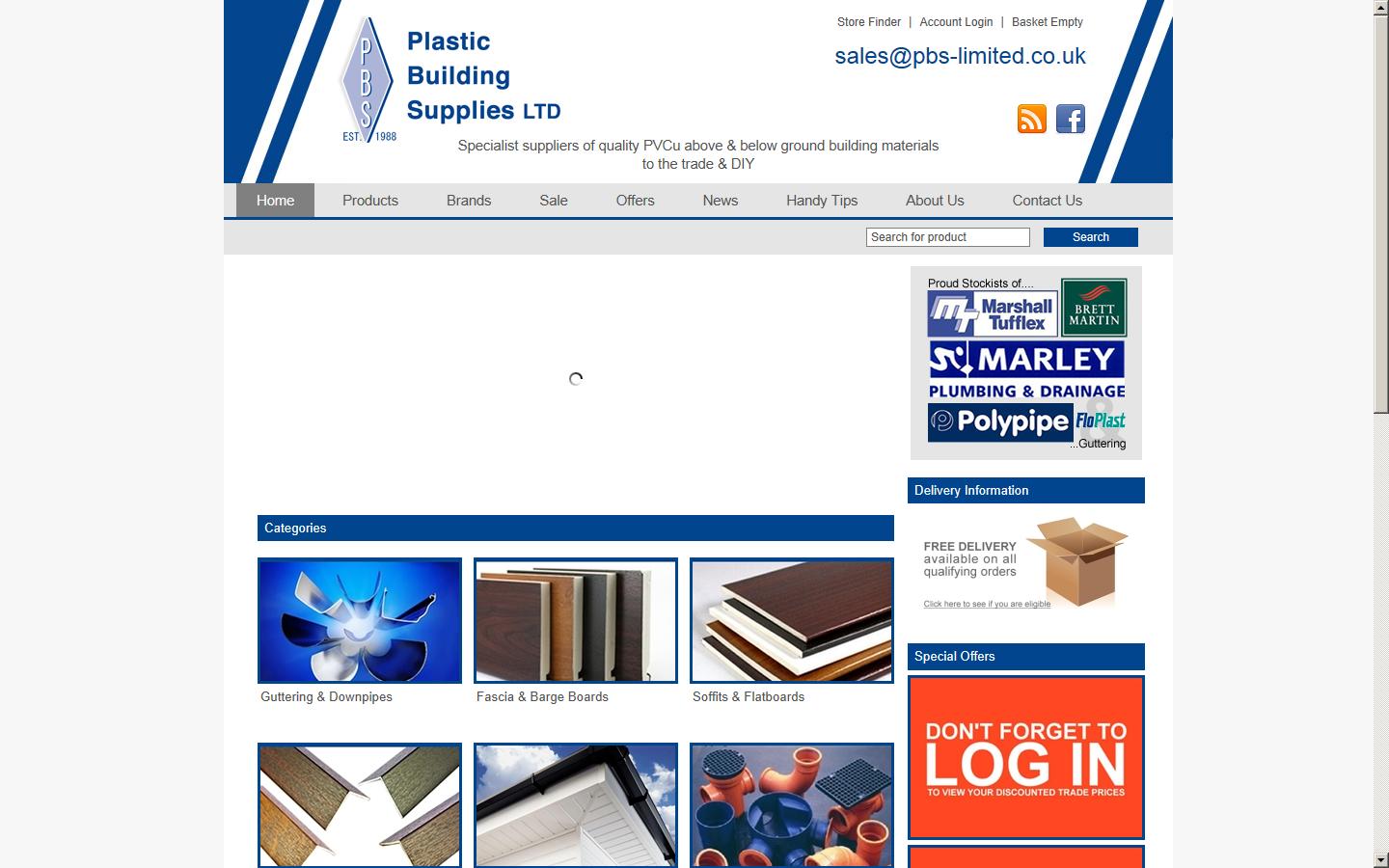 Plastic Building Supplies Ltd Website