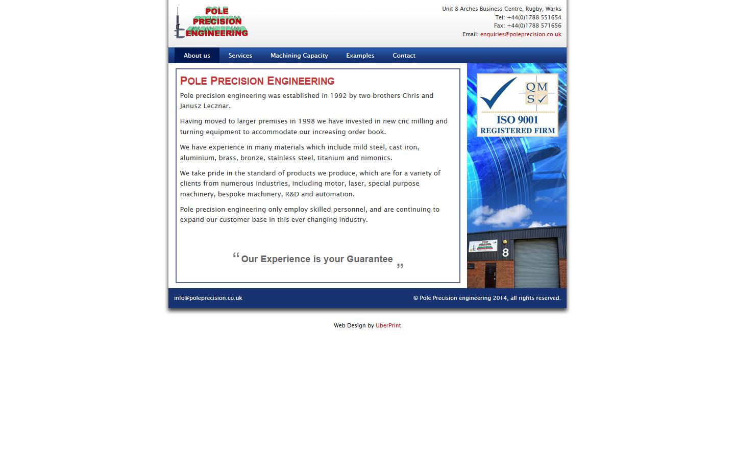 Pole Precision Engineering Website