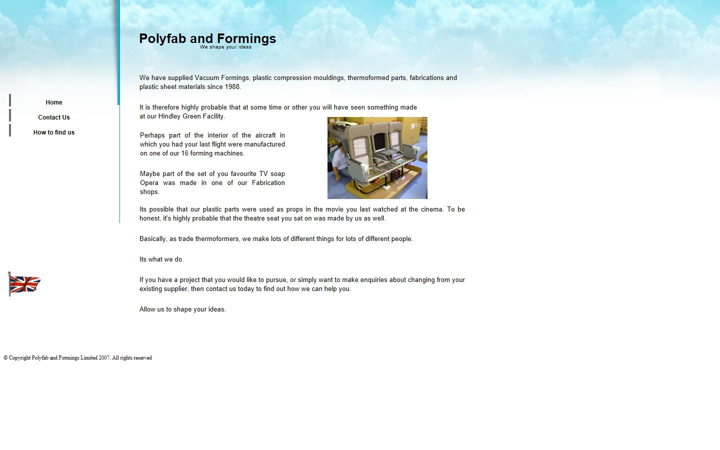 Polyfab and Formings Limited Website