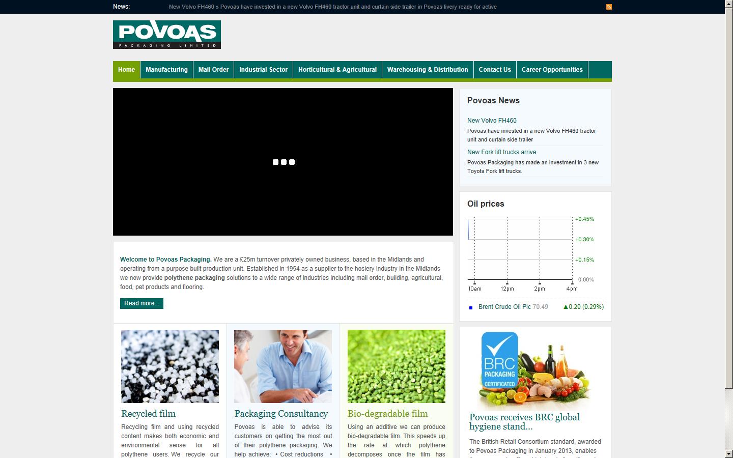 Povoas Packaging  Website