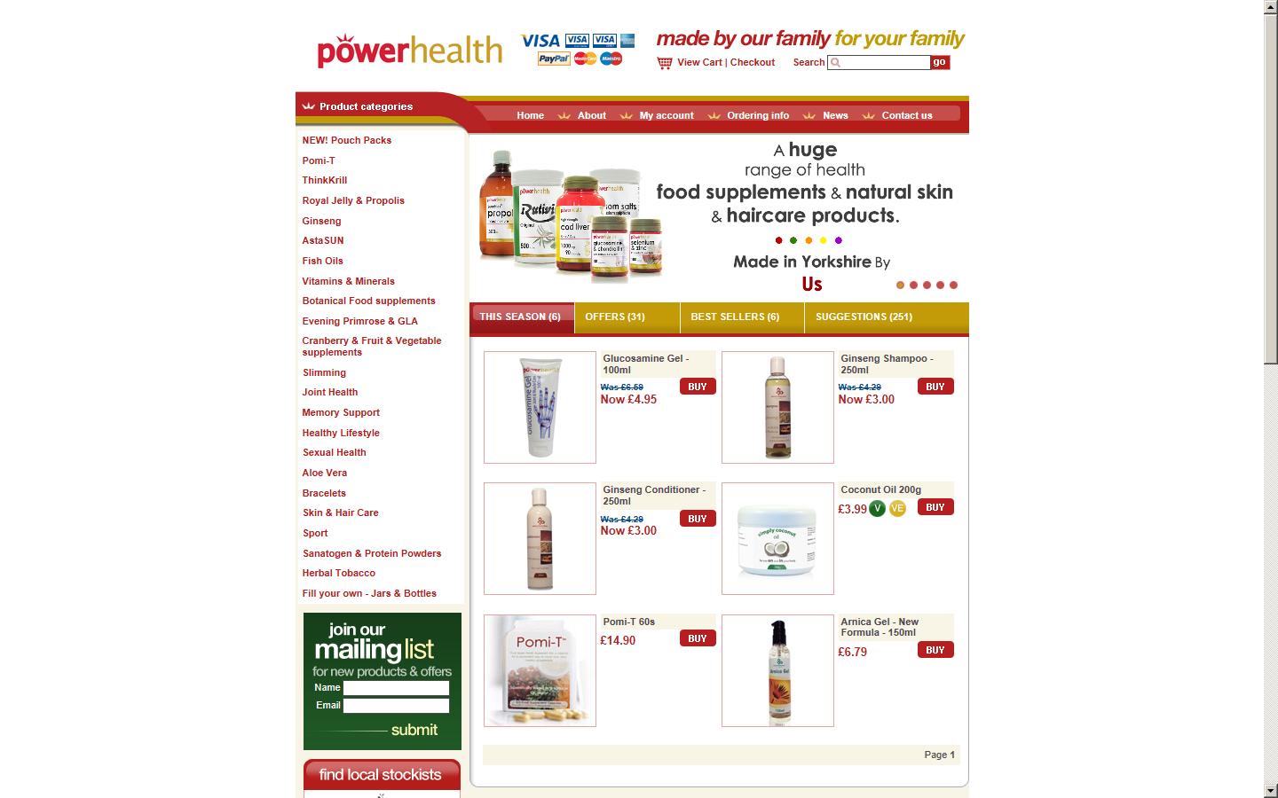 Power Health Products Ltd Website
