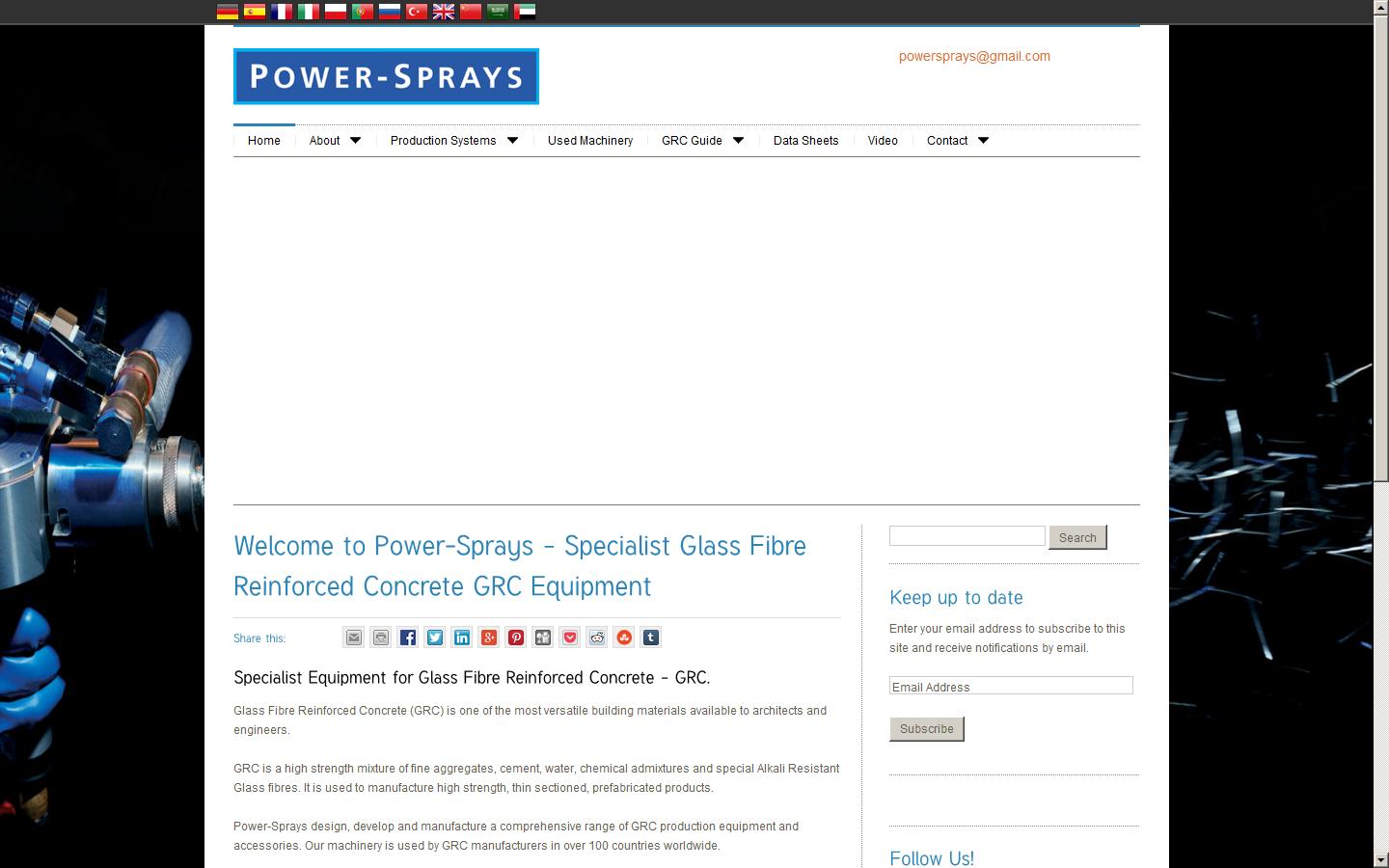 Power-Sprays Ltd Website