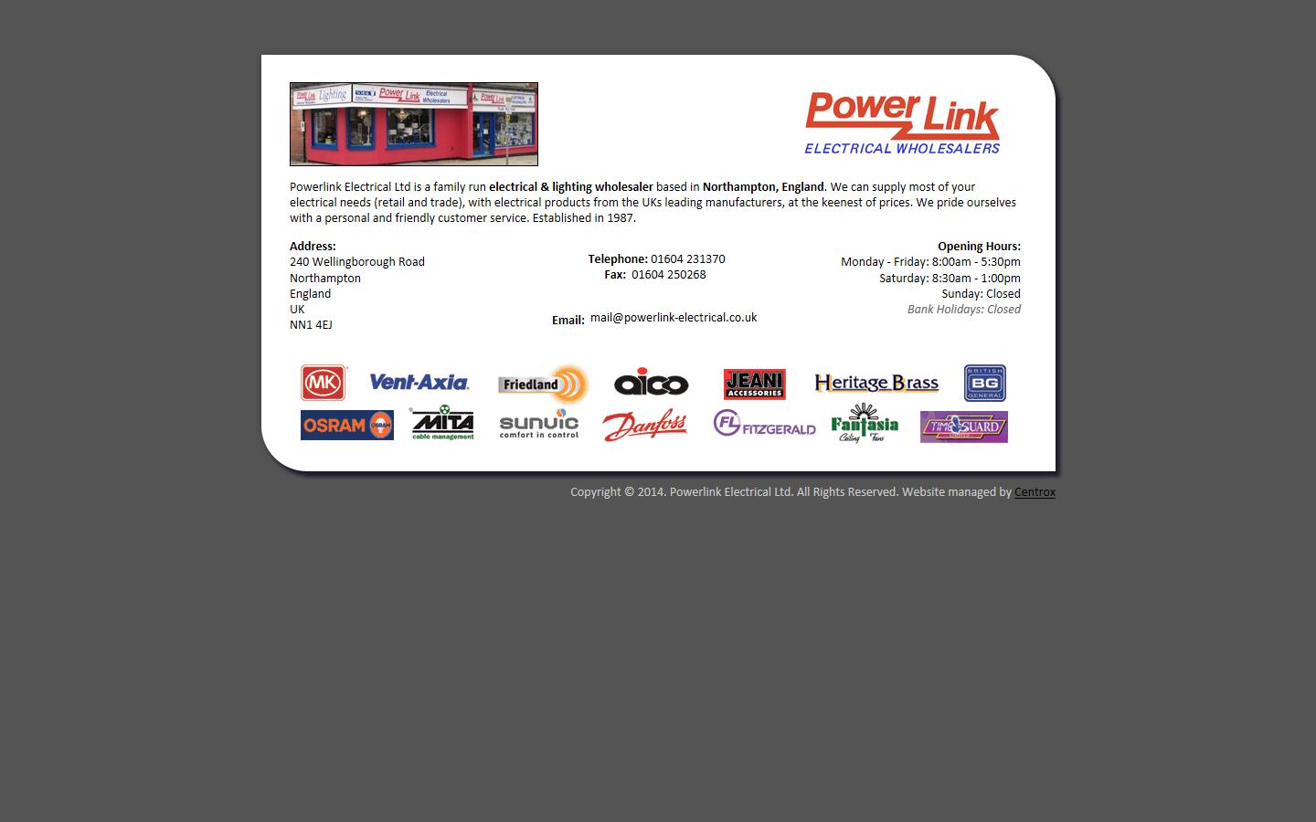 Powerlink Electrical Wholesalers  Website